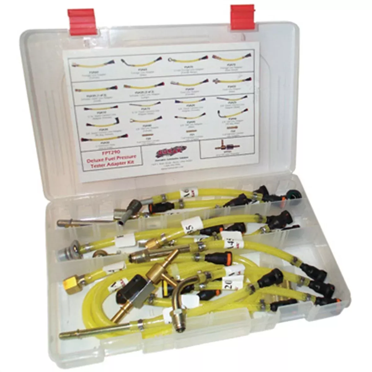 21 Piece Deluxe Fuel Pressure Tester Adapter Kit SRRFPT290 S.U.R. and R Auto Parts