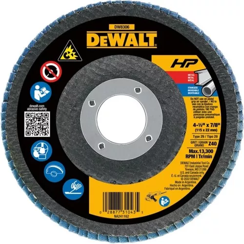 4-1/2" x 7/8" 24g Type 29 Flap Disc HP (40 Grit)