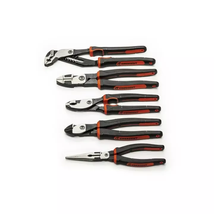 CRESCENT Set of 5 Z2 Mixed Dual Material Pliers - GW Z2SET5CG-06 Plier Set