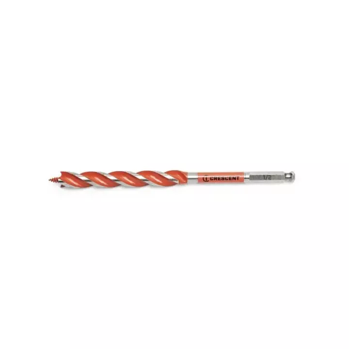 CRESCENT Solid Auger Drill Bit, 1/2 in x 7-1/2 in - GW CDAG-7529 Drill Bit