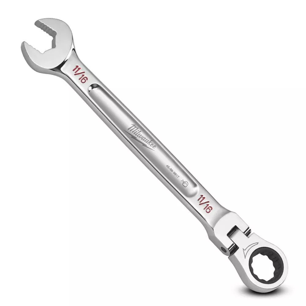 Milwaukee 11/16" SAE Flex Head Ratcheting Combination Wrench
